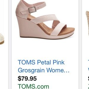 TOMS Pink Wedges